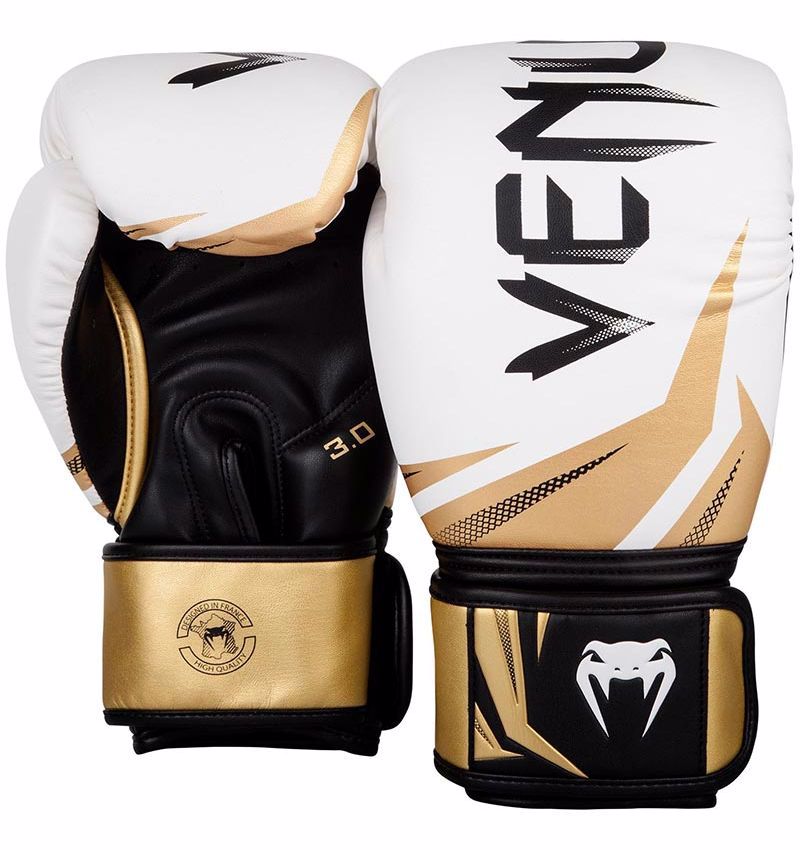 Venum Challenger 3.0 Boxing Gloves - white/gold